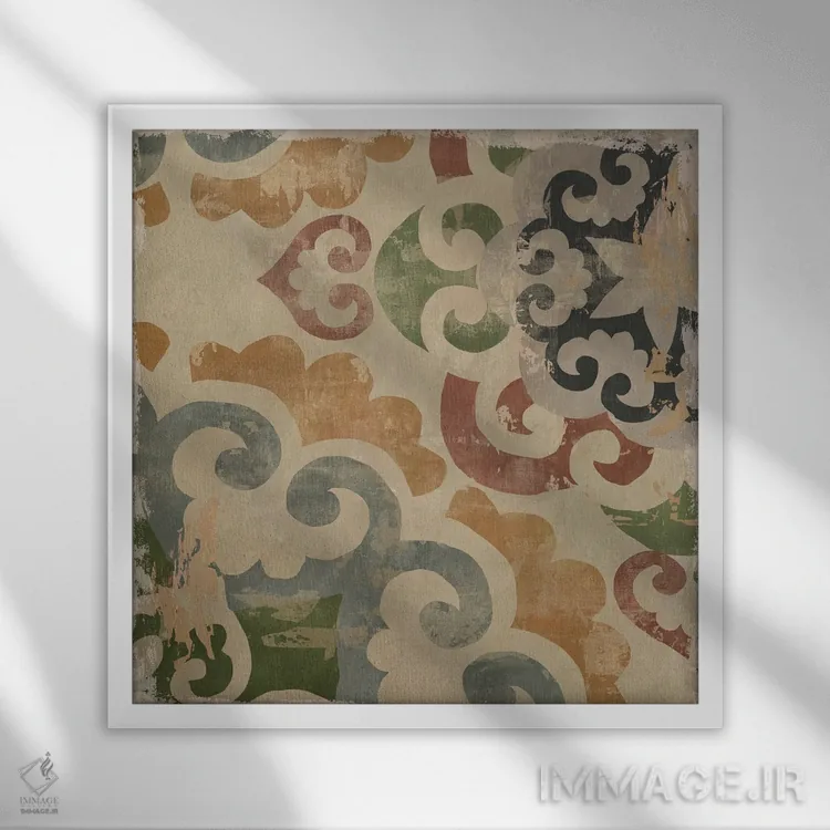 تابلو کاشی گرم I اثر ایمی ویلسون - نمای قابدار سفید