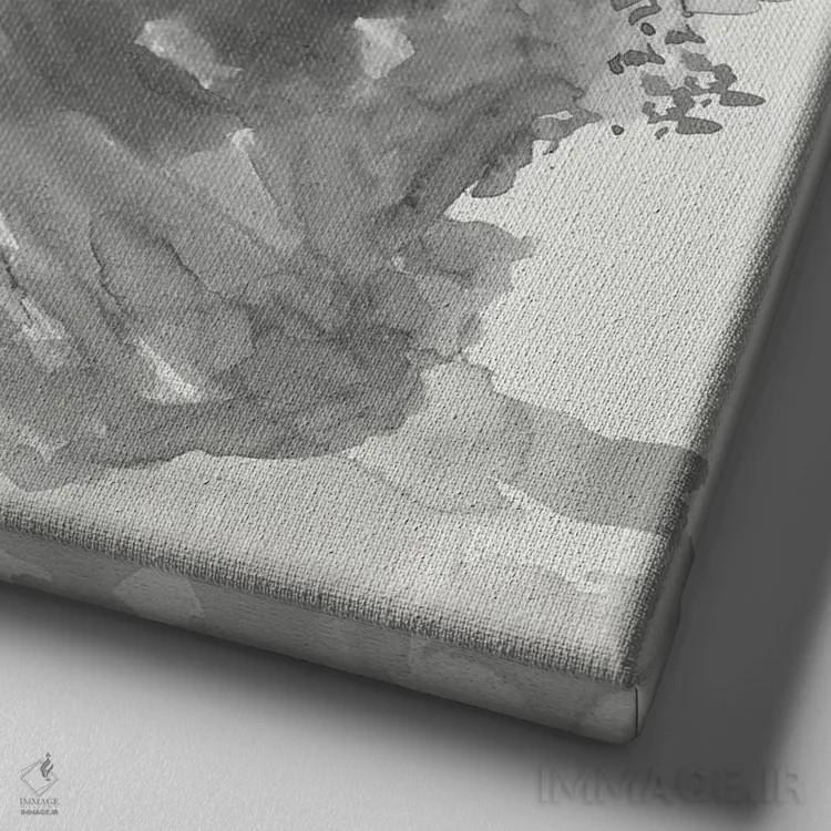 تابلو زن با لباس مشکی II اثر ایمی ویلسون - نمای نزدیک بافت بوم