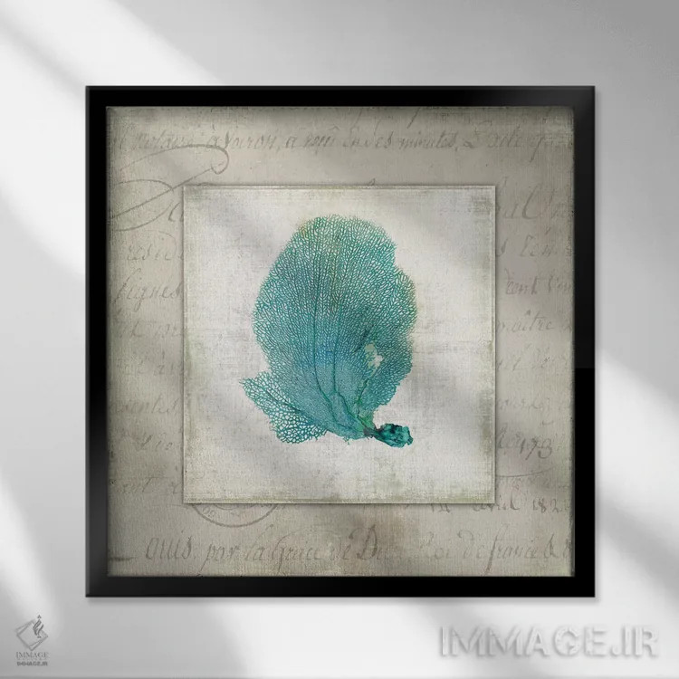 تابلو مرجان چمبری II (نوعی پارچه) اثر ایمی ویلسون - نمای قابدار مشکی