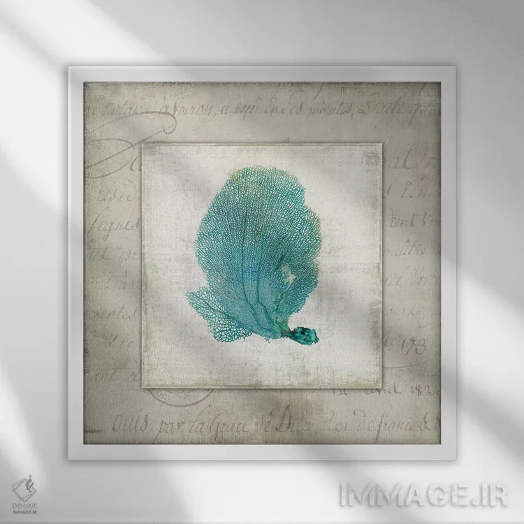 تابلو مرجان چمبری II (نوعی پارچه) اثر ایمی ویلسون - نمای قابدار سفید