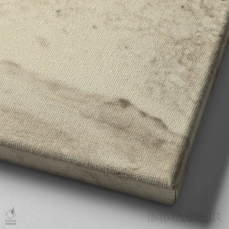 تابلو سر بودا اثر اندرو لِوِر - نمای نزدیک بافت بوم