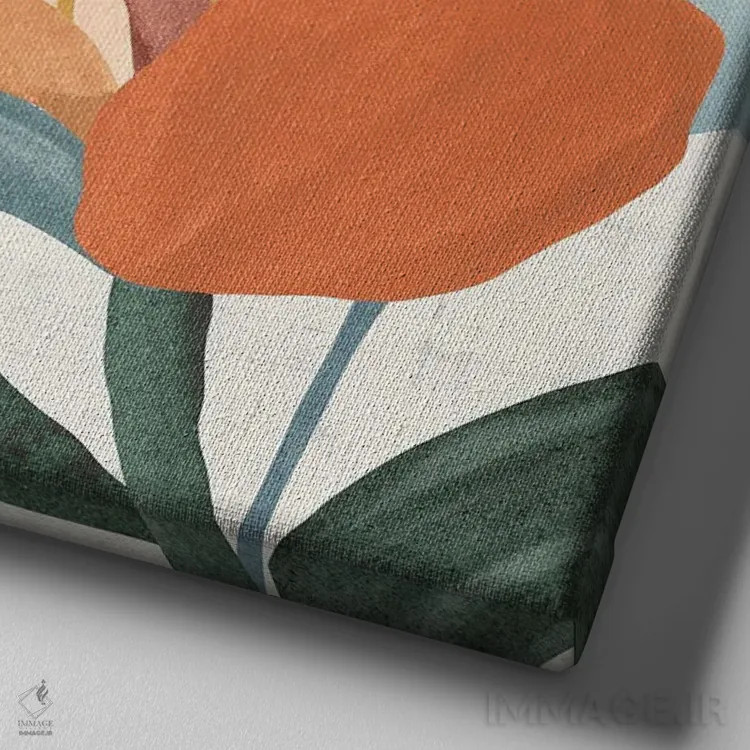 تابلو پیوستن آزالیا I اثر آنی وارن - نمای نزدیک بافت بوم