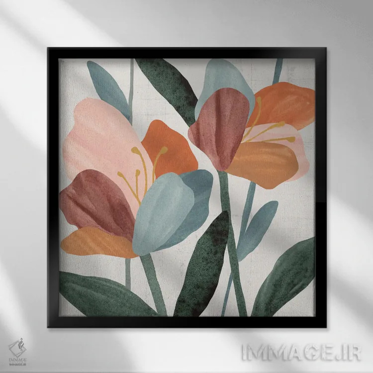 تابلو پیوستن آزالیا II اثر آنی وارن - نمای قابدار مشکی