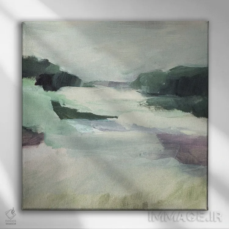 تابلو مه روستایی II اثر آنی وارن - نمای روبهرو روی دیوار