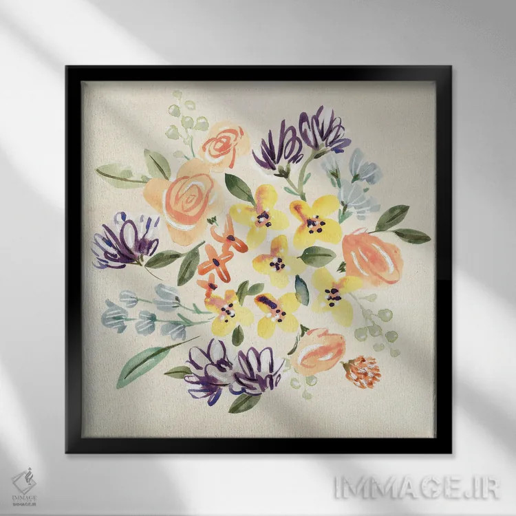 تابلو دور هم جمع شدن II اثر آنی وارن - نمای قابدار مشکی