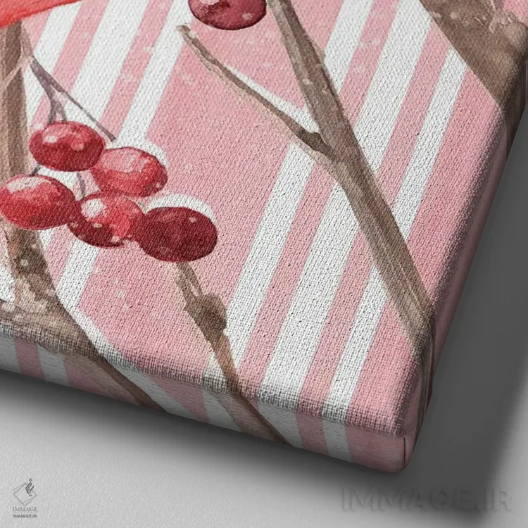 تابلو کارباورال زمستانی I (پرنده) اثر آنی وارن - نمای نزدیک بافت بوم