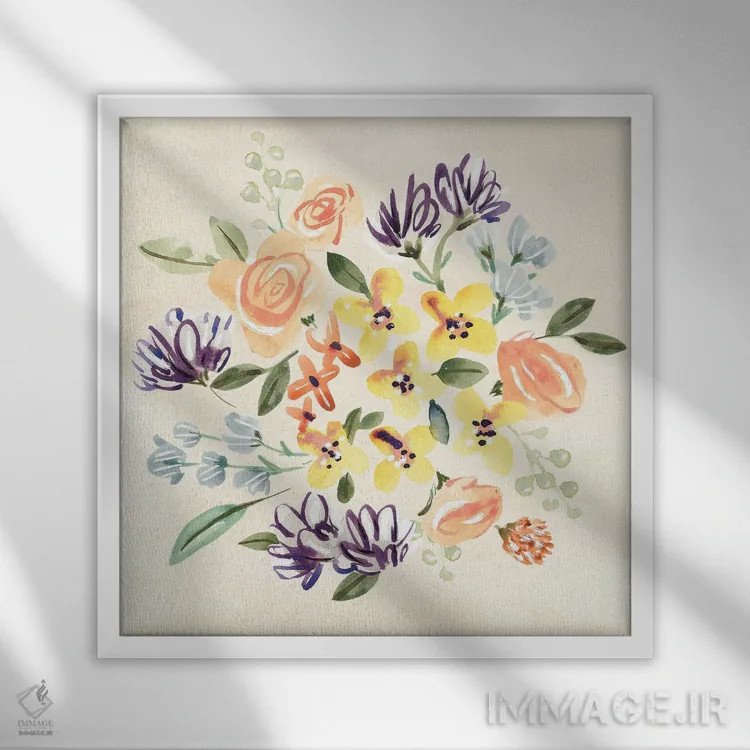 تابلو دور هم جمع شدن II اثر آنی وارن - نمای قابدار سفید