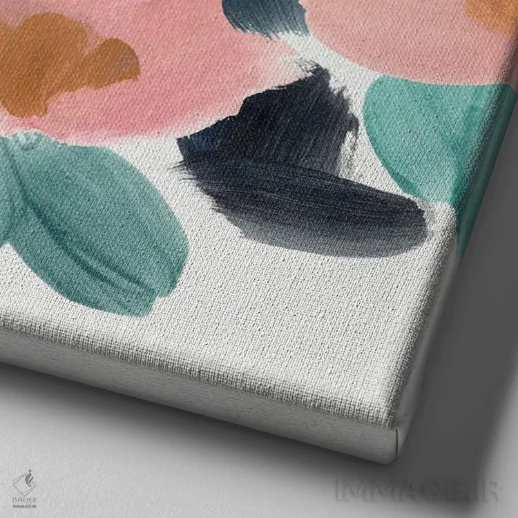 تابلو گلبرگهای قلمخورده II اثر آنی وارن - نمای نزدیک بافت بوم