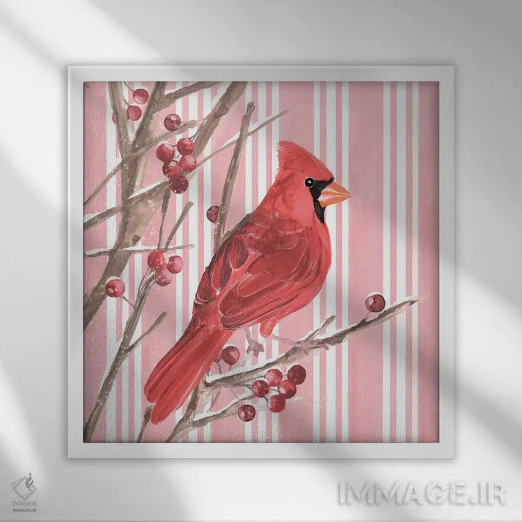 تابلو کارباورال زمستانی II (پرنده) اثر آنی وارن - نمای قابدار سفید