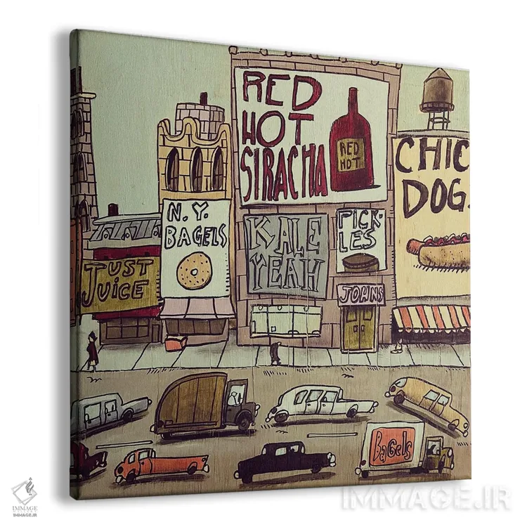 تابلو فلفلی/قرمز داغ اثر آرون ووتن - نمای پرسپکتیو محصول