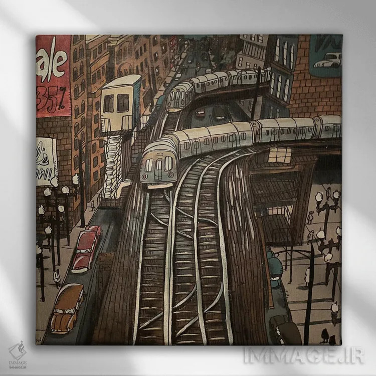 تابلو سر پیچ اثر آرون ووتن - نمای روبهرو روی دیوار