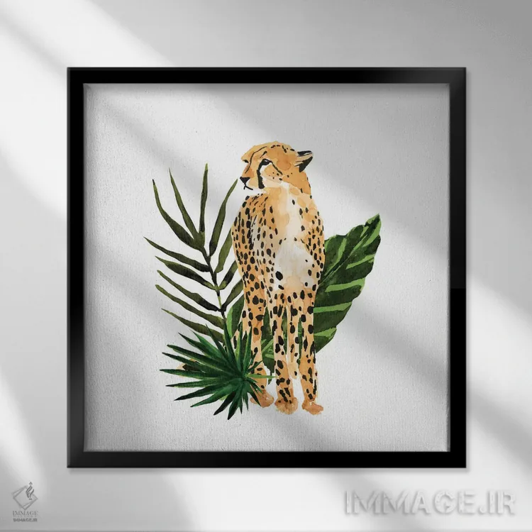 تابلو چشمانداز یوزپلنگ I اثر آنی وارن - نمای قابدار مشکی