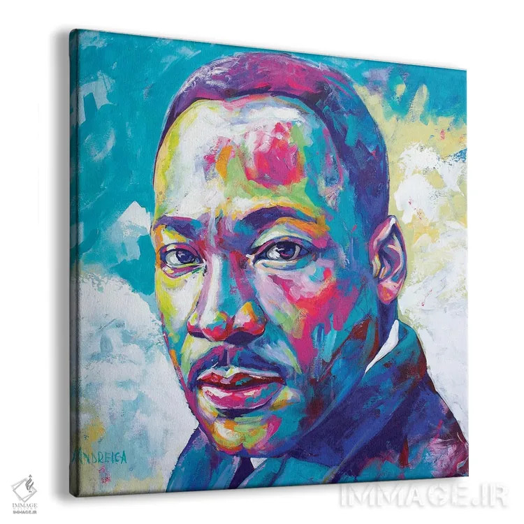 تابلو مارتین لوتر کینگ جونیور (فعال حقوق مدنی) اثر الکساندرا آندرئیکا - نمای پرسپکتیو محصول