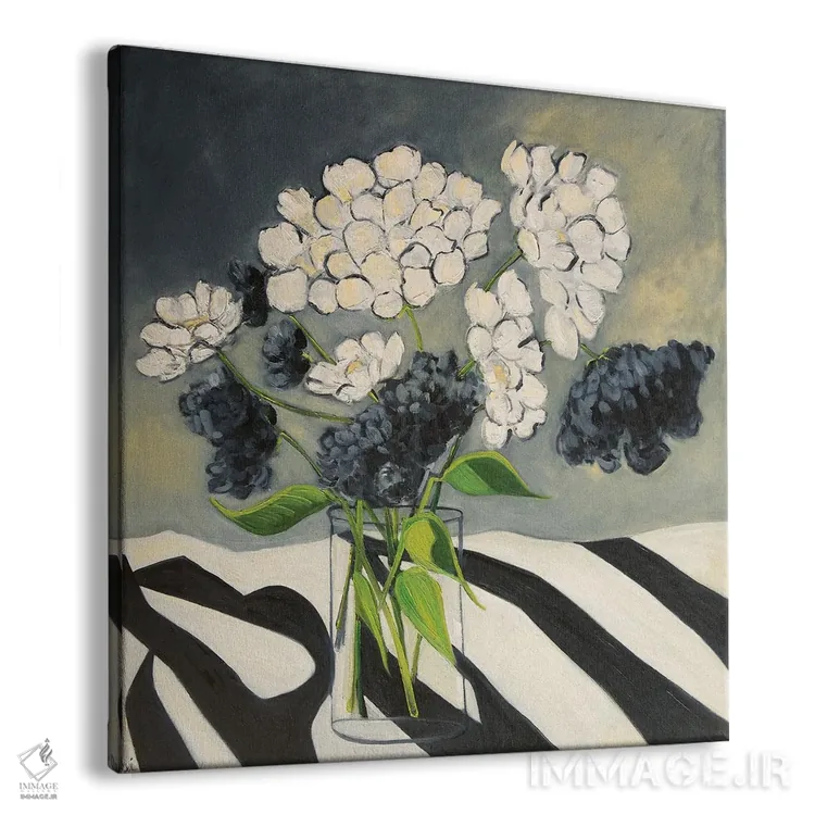 تابلو سیاهها و سفیدها (عبارت فرانسوی) اثر الکسی فاین - نمای پرسپکتیو محصول