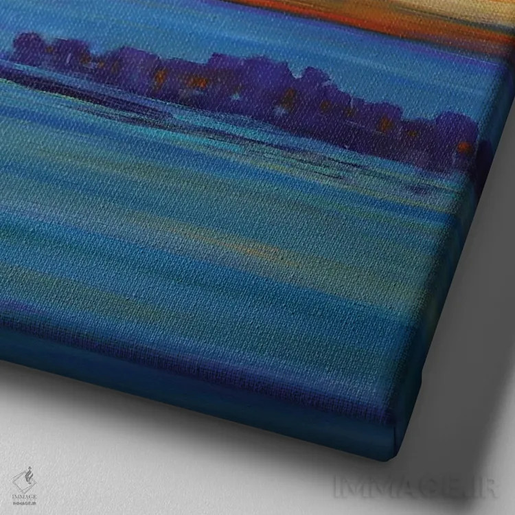 تابلو غروب روز استقلال اثر الکسی فاین - نمای نزدیک بافت بوم