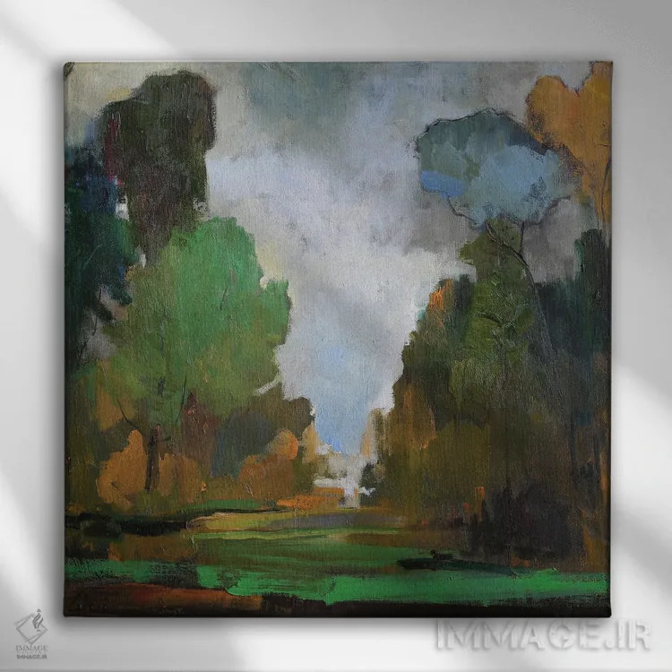 تابلو تنهایی طبیعت اثر الکسی فاین - نمای روبهرو روی دیوار