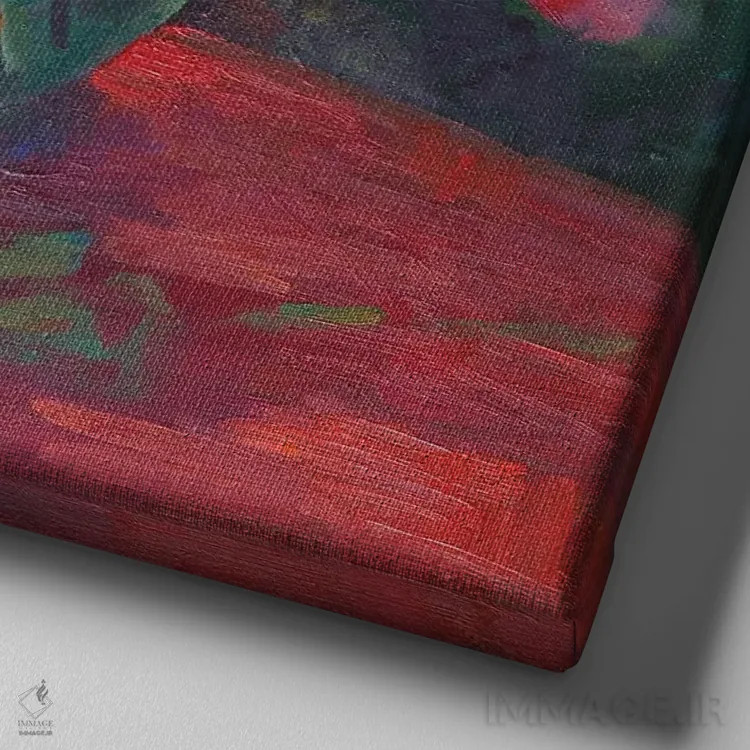 تابلو گلبرگها و شور اثر الکسی فاین - نمای نزدیک بافت بوم