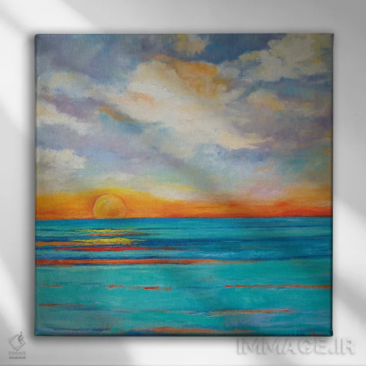 تابلو رویای ساحل زوما اثر الکسی فاین - نمای روبهرو روی دیوار