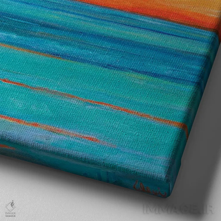 تابلو رویای ساحل زوما اثر الکسی فاین - نمای نزدیک بافت بوم