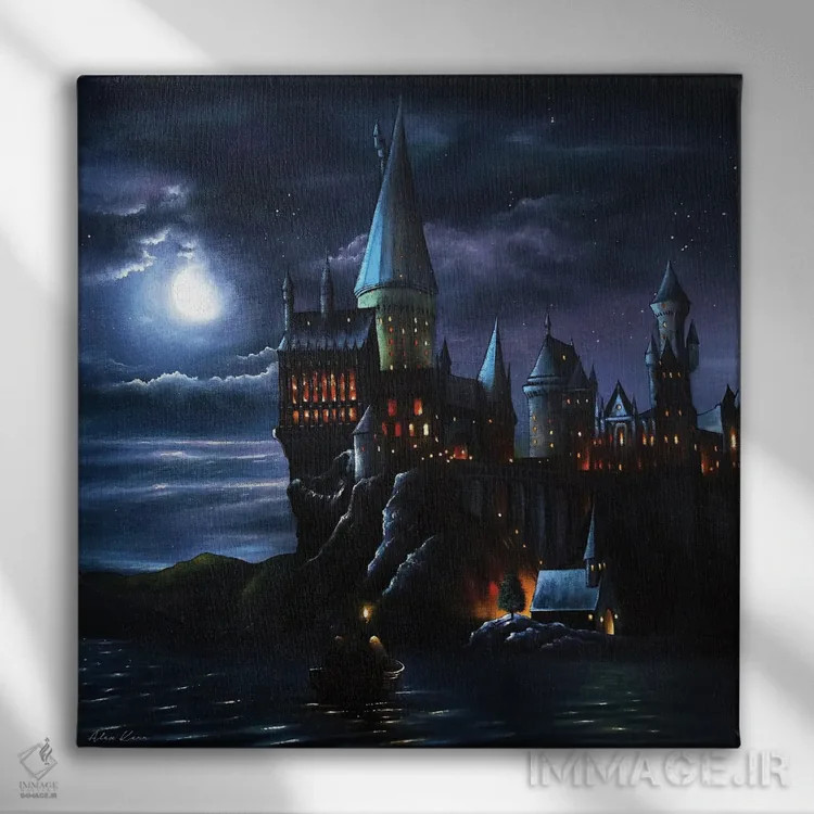تابلو مهتاب هاگوارتز (هری پاتر) اثر الکس کر - نمای روبهرو روی دیوار