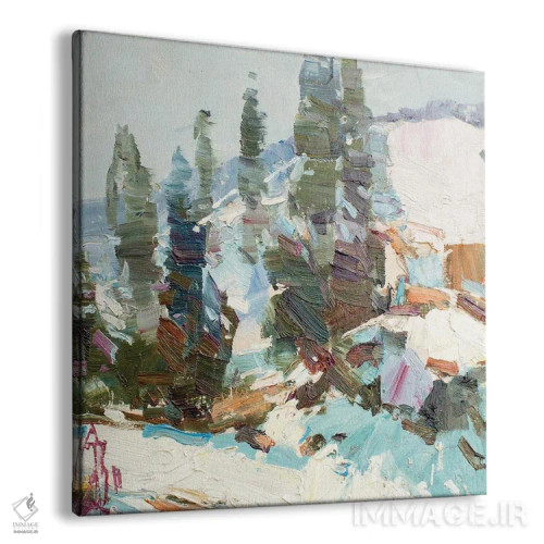 تابلو سروها اثر سرگئی الکساندروویچ پوزدیف - نمای پرسپکتیو محصول