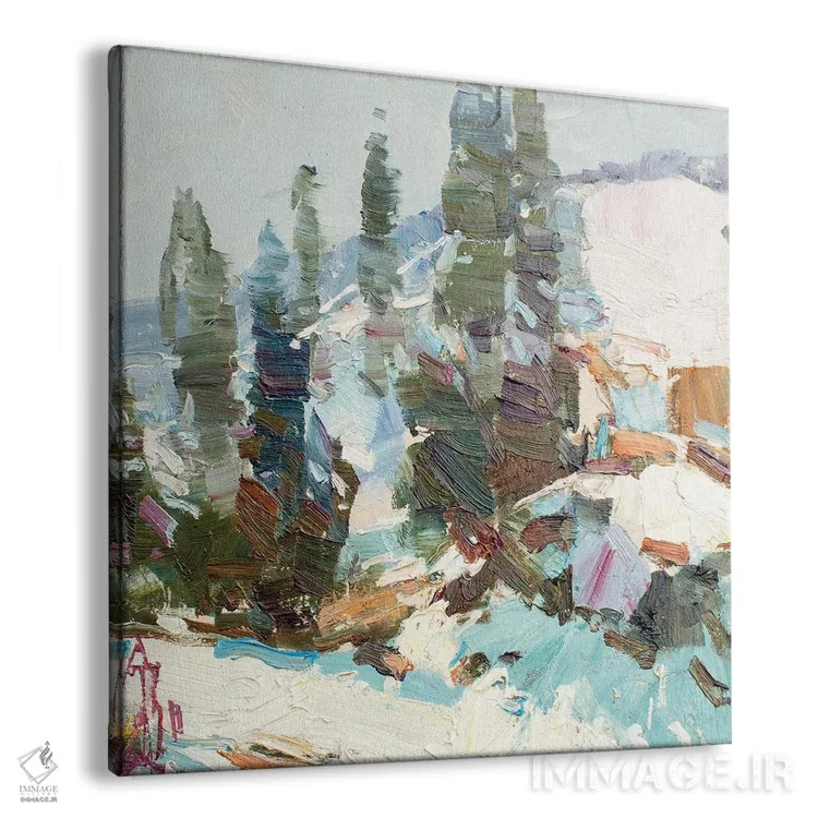 تابلو سروها اثر سرگئی الکساندروویچ پوزدیف - نمای پرسپکتیو محصول