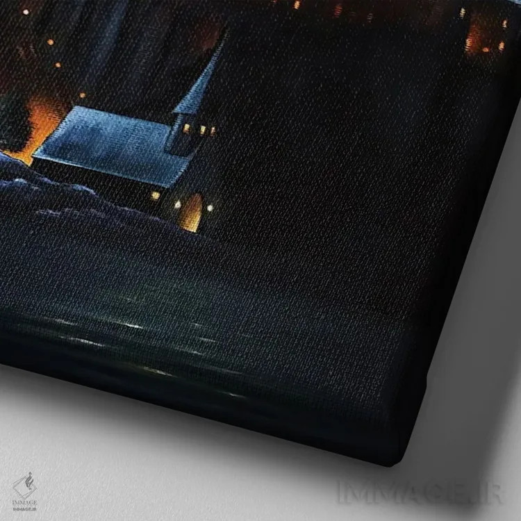 تابلو مهتاب هاگوارتز (هری پاتر) اثر الکس کر - نمای نزدیک بافت بوم