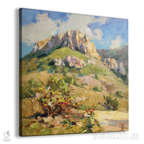 تابلو نقشمایهٔ کوهستانی اثر سرگئی الکساندروویچ پوزدیف - نمای پرسپکتیو محصول
