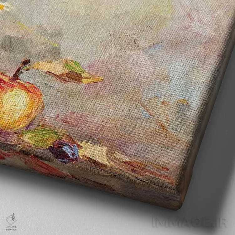 تابلو طبیعت بیجان شقایقهای دشتی اثر سرگئی الکساندروویچ پوزدیف - نمای نزدیک بافت بوم