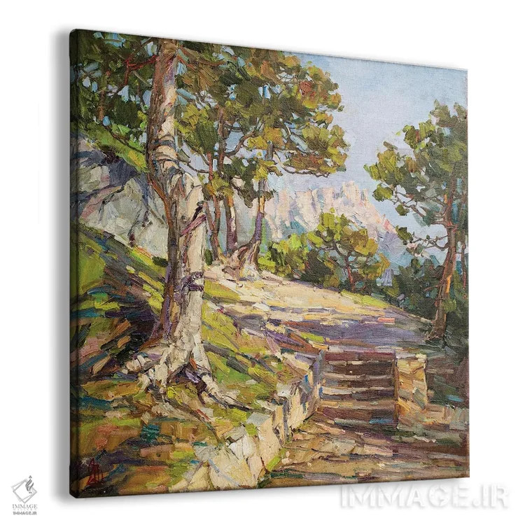 تابلو پلههای ایتالیایی اثر سرگئی الکساندروویچ پوزدیف - نمای پرسپکتیو محصول