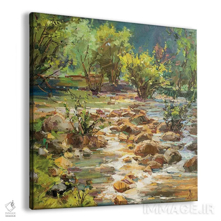 تابلو رود کوهستانی اثر سرگئی الکساندروویچ پوزدیف - نمای پرسپکتیو محصول