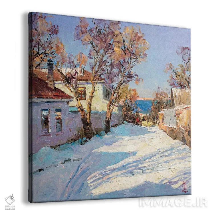 تابلو برف نادر کنار ساحل اثر سرگئی الکساندروویچ پوزدیف - نمای پرسپکتیو محصول