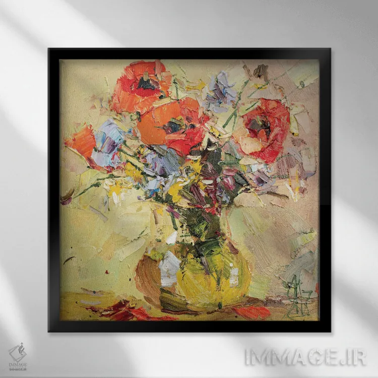 تابلو قطعهٔ شبانه اثر سرگئی الکساندروویچ پوزدیف - نمای قابدار مشکی