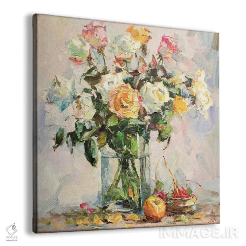 تابلو گلهای رز اثر سرگئی الکساندروویچ پوزدیف - نمای پرسپکتیو محصول