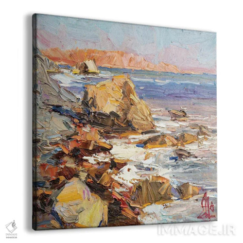 تابلو ساحل صخرهای اثر سرگئی الکساندروویچ پوزدیف - نمای پرسپکتیو محصول