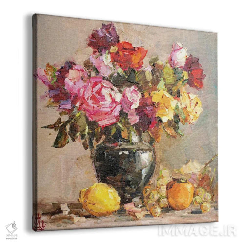 تابلو طبیعت بیجان رزها II اثر سرگئی الکساندروویچ پوزدیف - نمای پرسپکتیو محصول