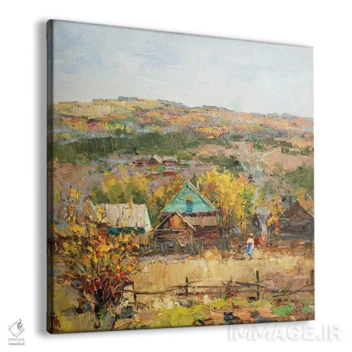 تابلو روستای روسی اثر سرگئی الکساندروویچ پوزدیف - نمای پرسپکتیو محصول