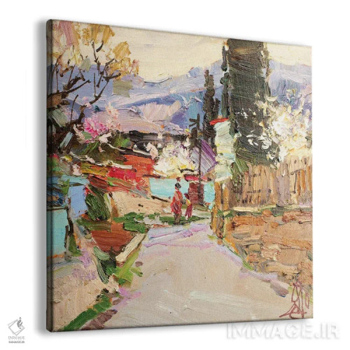 تابلو بهار در روستای کوهستانی اثر سرگئی الکساندروویچ پوزدیف - نمای پرسپکتیو محصول