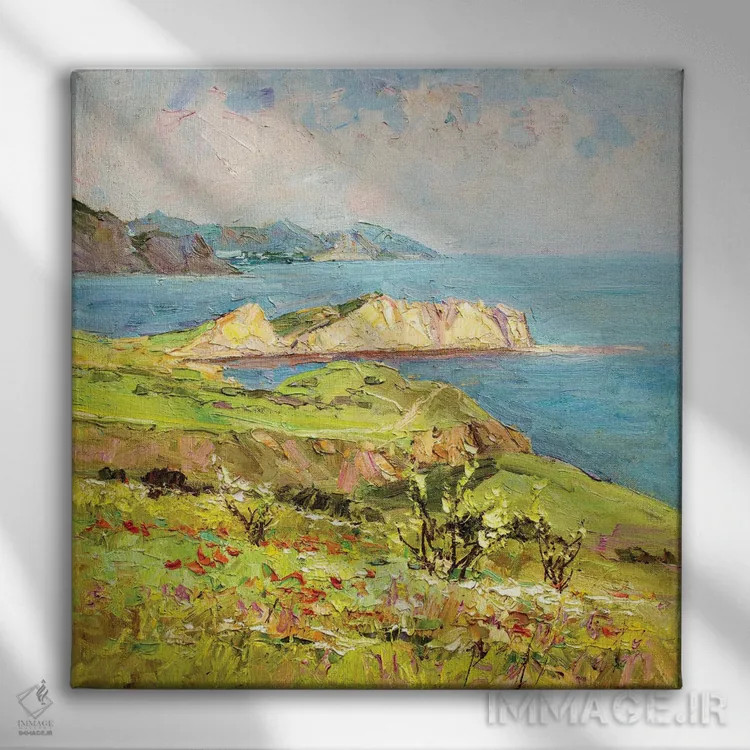 تابلو بهار در سیمریا (منطقهای در کریمه) اثر سرگئی الکساندروویچ پوزدیف - نمای روبهرو روی دیوار