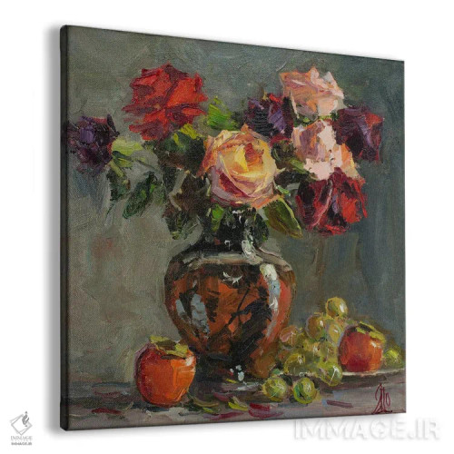 تابلو طبیعت بیجان رز اثر سرگئی الکساندروویچ پوزدیف - نمای پرسپکتیو محصول