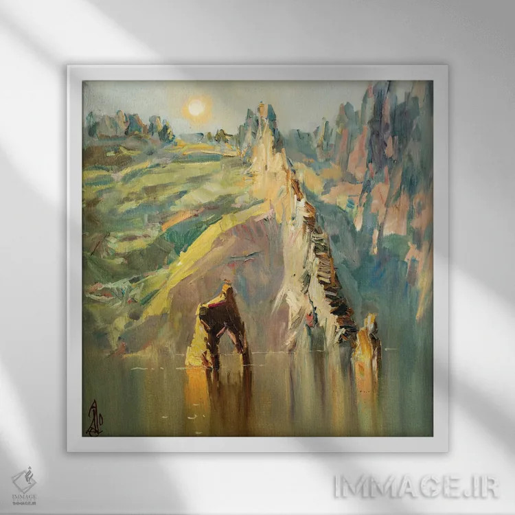 تابلو دروازههای طلایی اثر سرگئی الکساندروویچ پوزدیف - نمای قابدار سفید