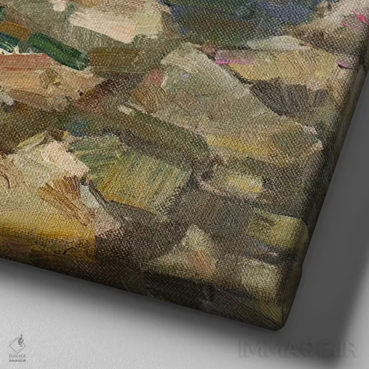 تابلو دریای آرام اثر سرگئی الکساندروویچ پوزدیف - نمای نزدیک بافت بوم