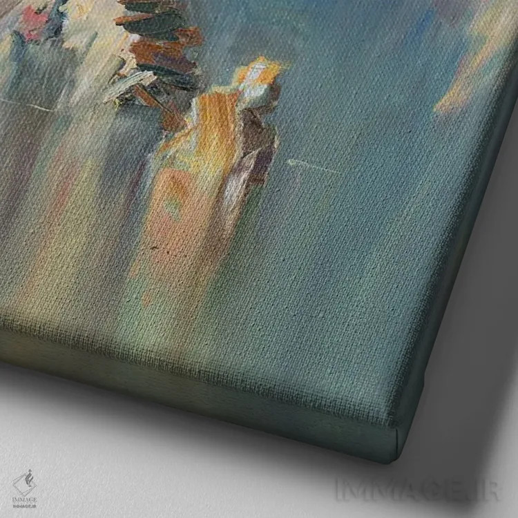 تابلو کاراتاگ. دروازههای طلایی (منطقه کریمه) اثر سرگئی الکساندروویچ پوزدیف - نمای نزدیک بافت بوم