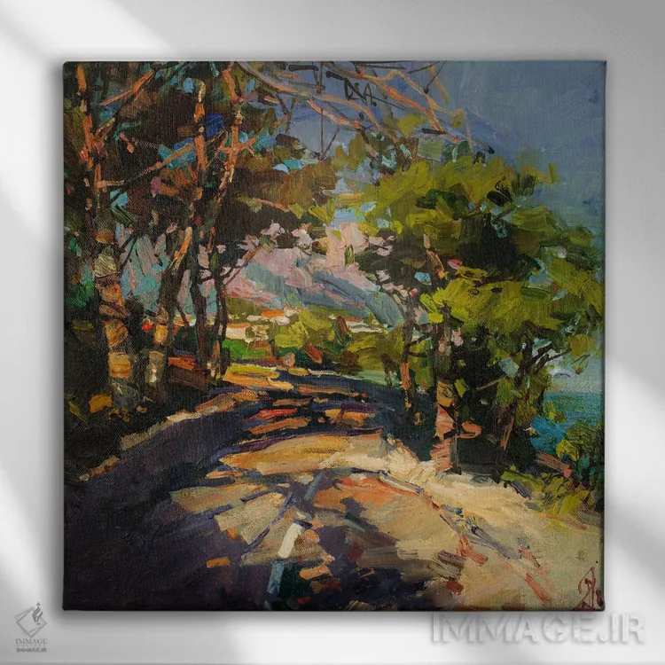 تابلو سطح نورخورده از آفتاب اثر سرگئی الکساندروویچ پوزدیف - نمای روبهرو روی دیوار