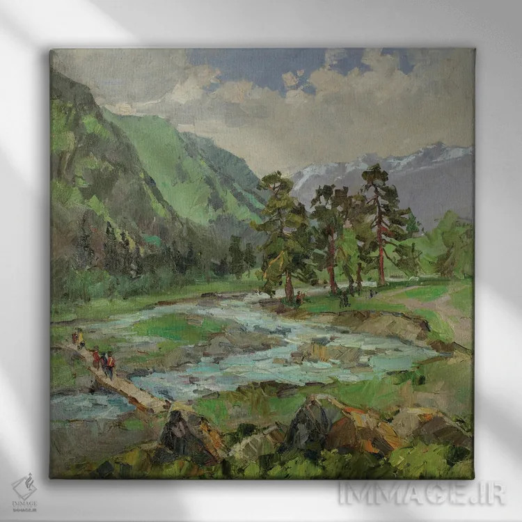تابلو رود ارتفاعات اثر سرگئی الکساندروویچ پوزدیف - نمای روبهرو روی دیوار