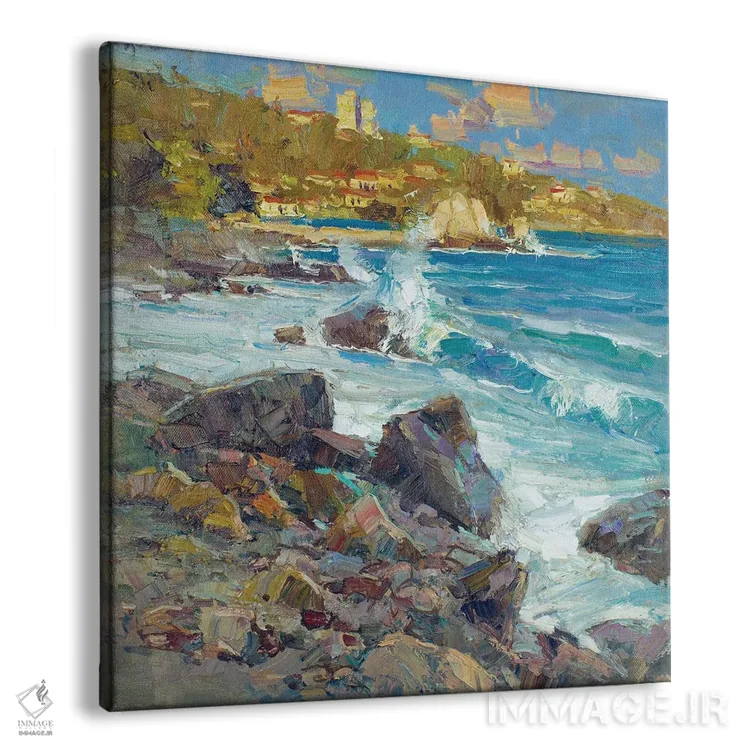 تابلو موجهای شکستهٔ دریای سیاه اثر سرگئی الکساندروویچ پوزدیف - نمای پرسپکتیو محصول