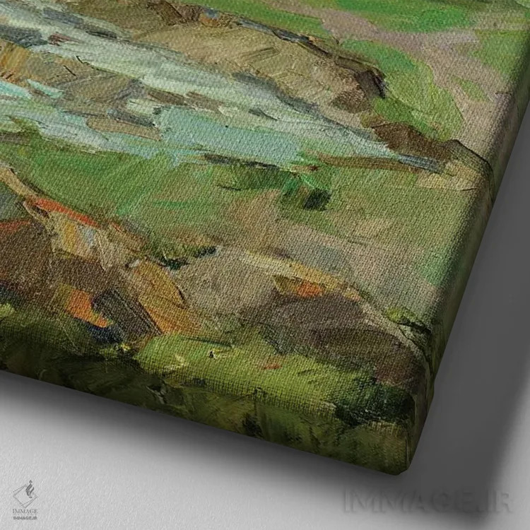 تابلو رود ارتفاعات اثر سرگئی الکساندروویچ پوزدیف - نمای نزدیک بافت بوم