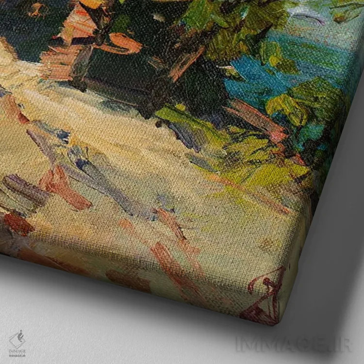 تابلو سطح نورخورده از آفتاب اثر سرگئی الکساندروویچ پوزدیف - نمای نزدیک بافت بوم