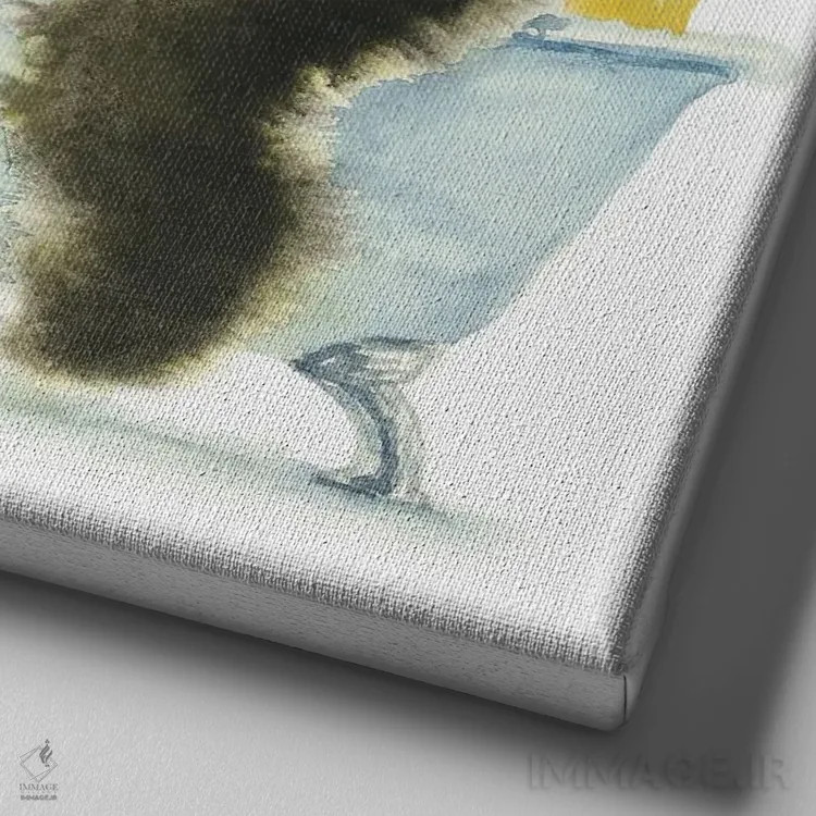 تابلو گربهٔ سیامی رگدال در وان اثر آلکسی دیمیتریویچ شمیروف - نمای نزدیک بافت بوم