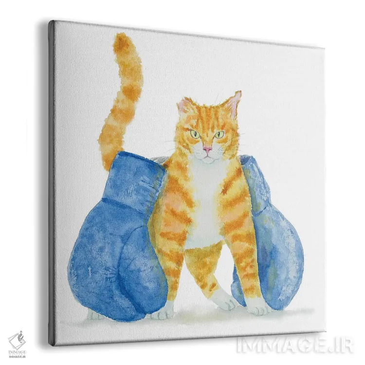 تابلو گربهٔ نارنجی بوکسور اثر آلکسی دیمیتریویچ شمیروف - نمای پرسپکتیو محصول